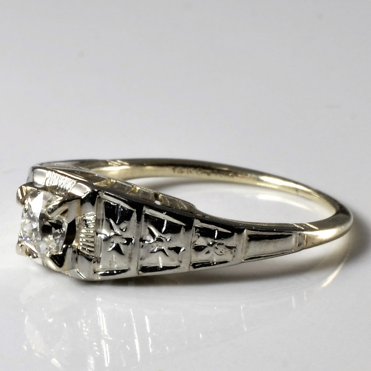 Art Deco Era Old Mine Diamond Ring | 0.30ct | SZ 5.5 |