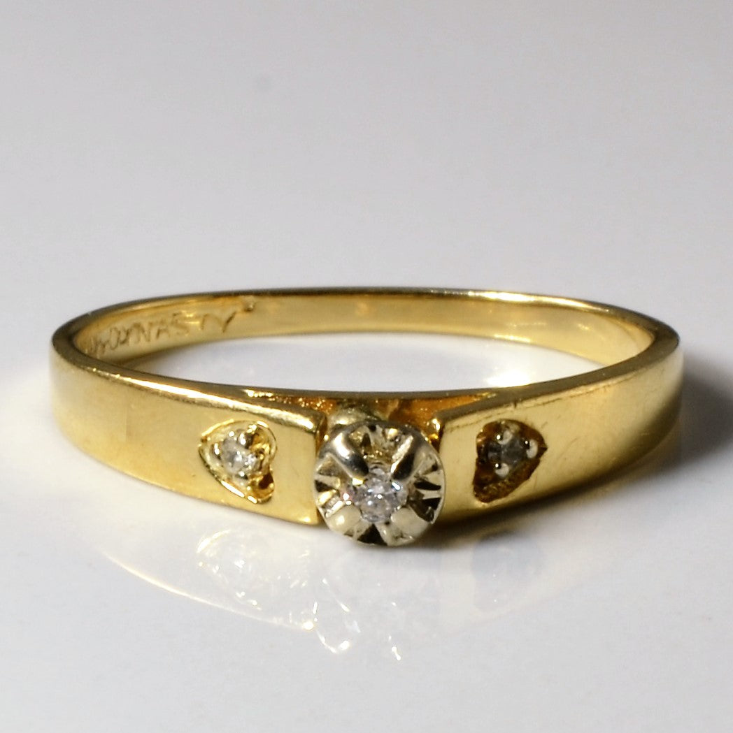 Three Stone Diamond Ring | 0.03ctw | SZ 6.5 |