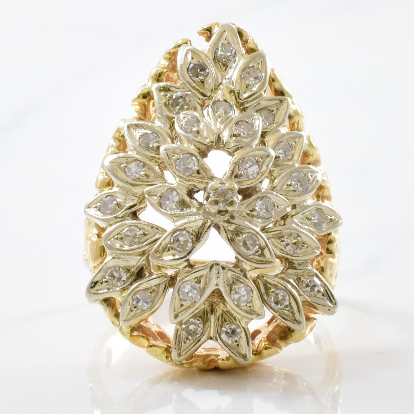 Pear Shaped Diamond Cluster Ring | 0.35ctw | SZ 8.75 |