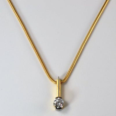 Semi Bezel Set Diamond Necklace | 1.08ct | 16