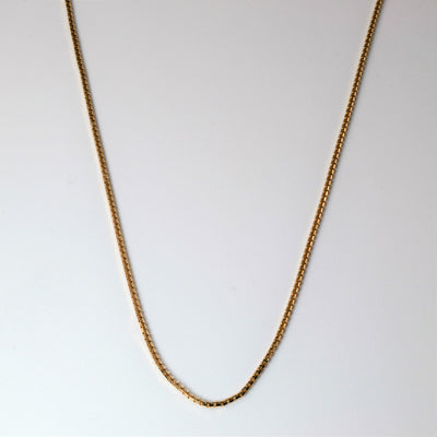 Yellow Gold Box Chain | 19
