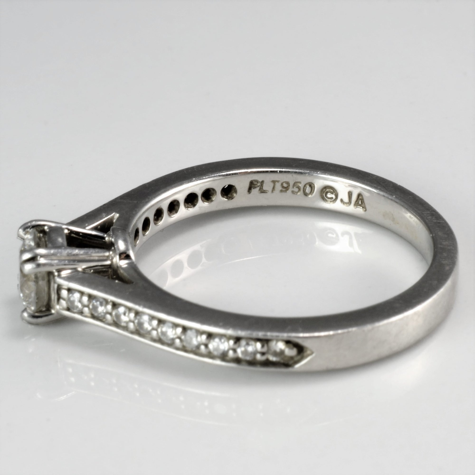Platinum Diamond Engagement Ring | 0.45 ctw, SZ 5.5 |