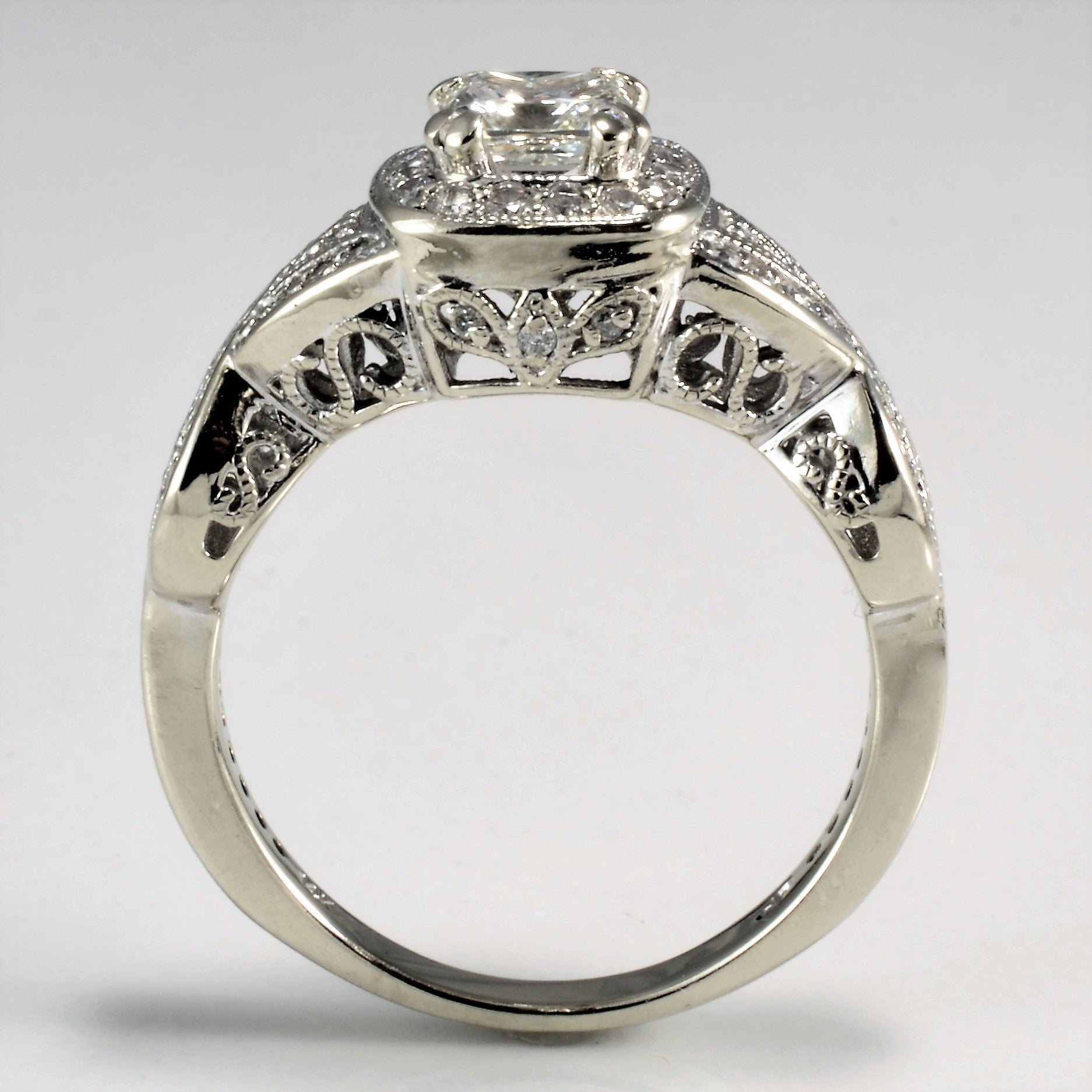 Princess Cut Braided Band Engagement Ring | 1.05 ctw, SZ 7 |
