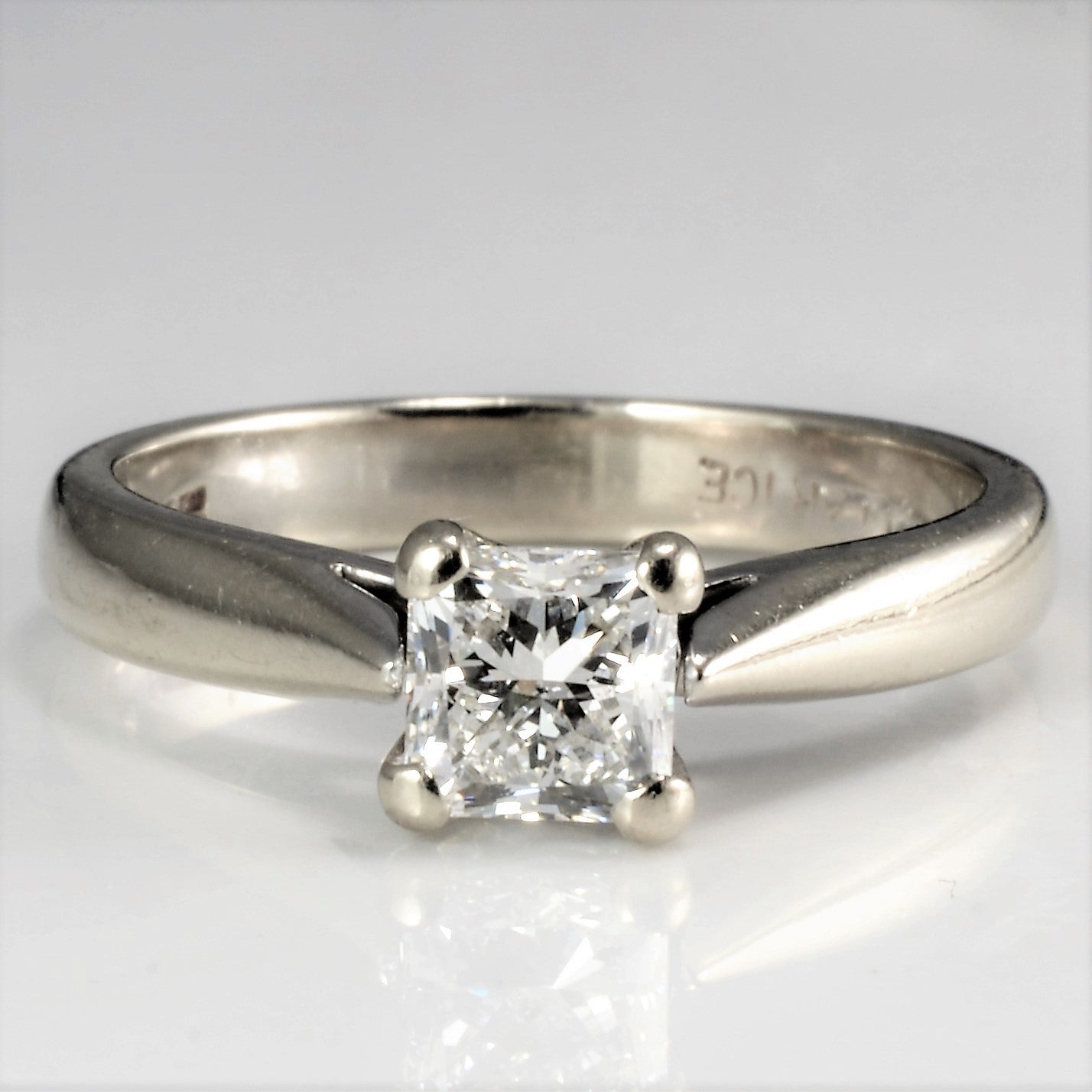 Solitaire Princess Diamond Engagement Ring | 0.76 ct, SZ 6.5 |