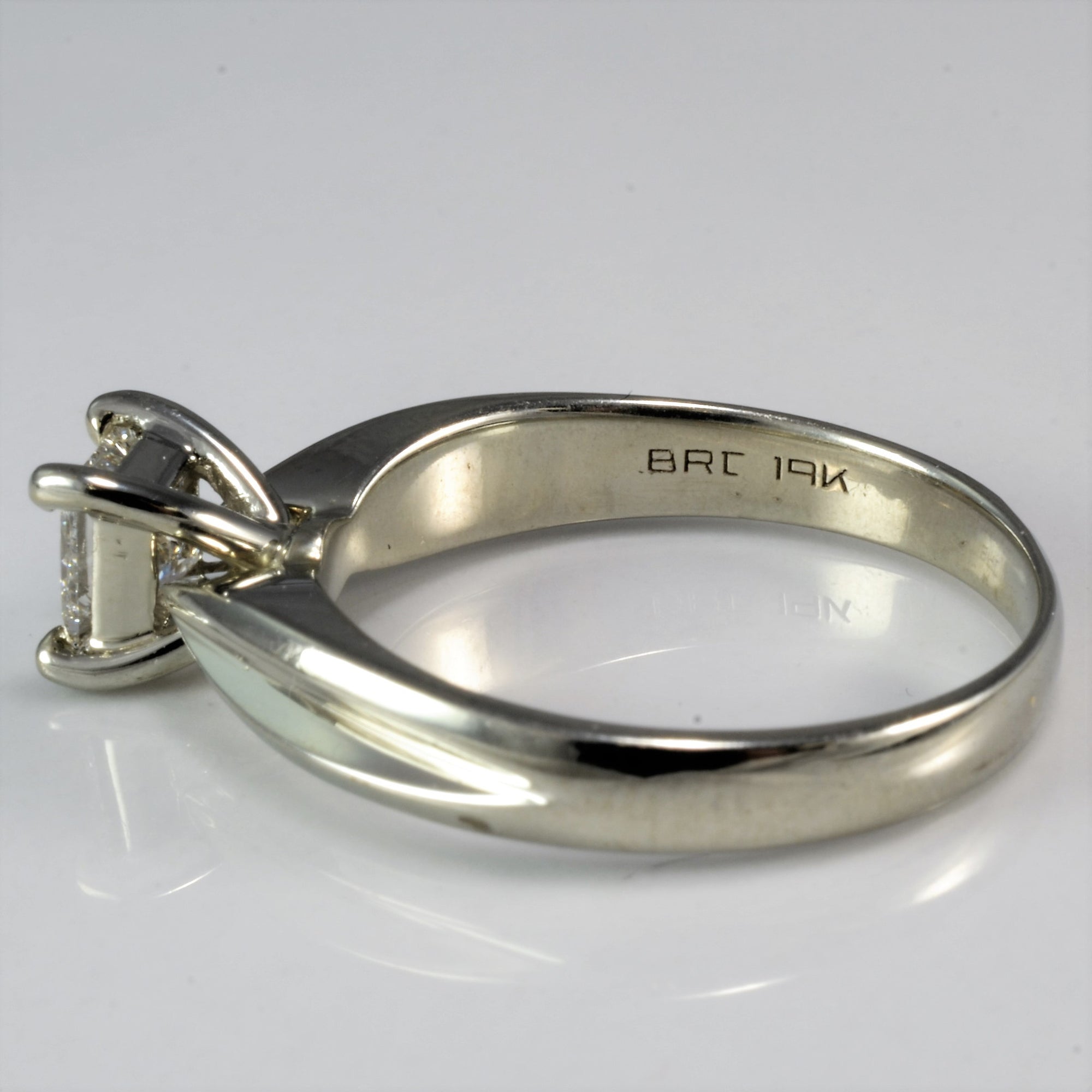 Princess Cut Solitaire Engagement Ring | 0.48 ct, SZ 6.75 |