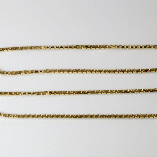 9k Yellow Gold Box Chain | 16