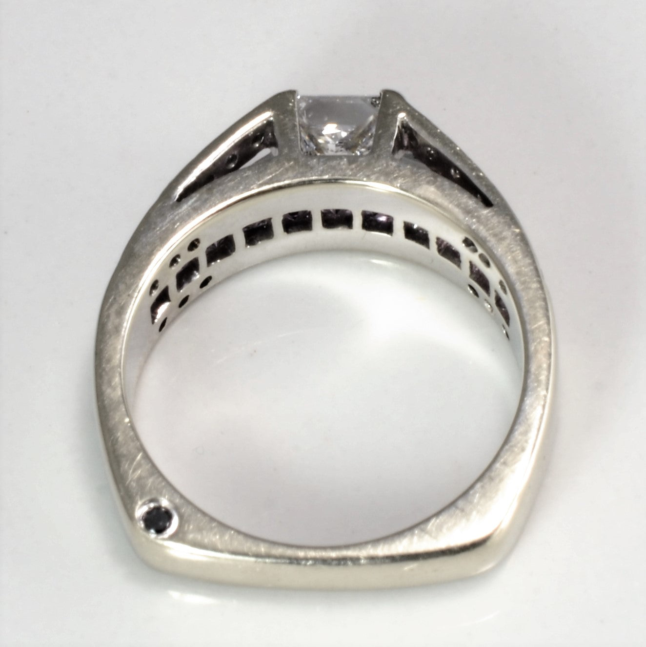 High Set Diamond & Sapphire Engagement Ring | 0.92 ctw, SZ 7 |