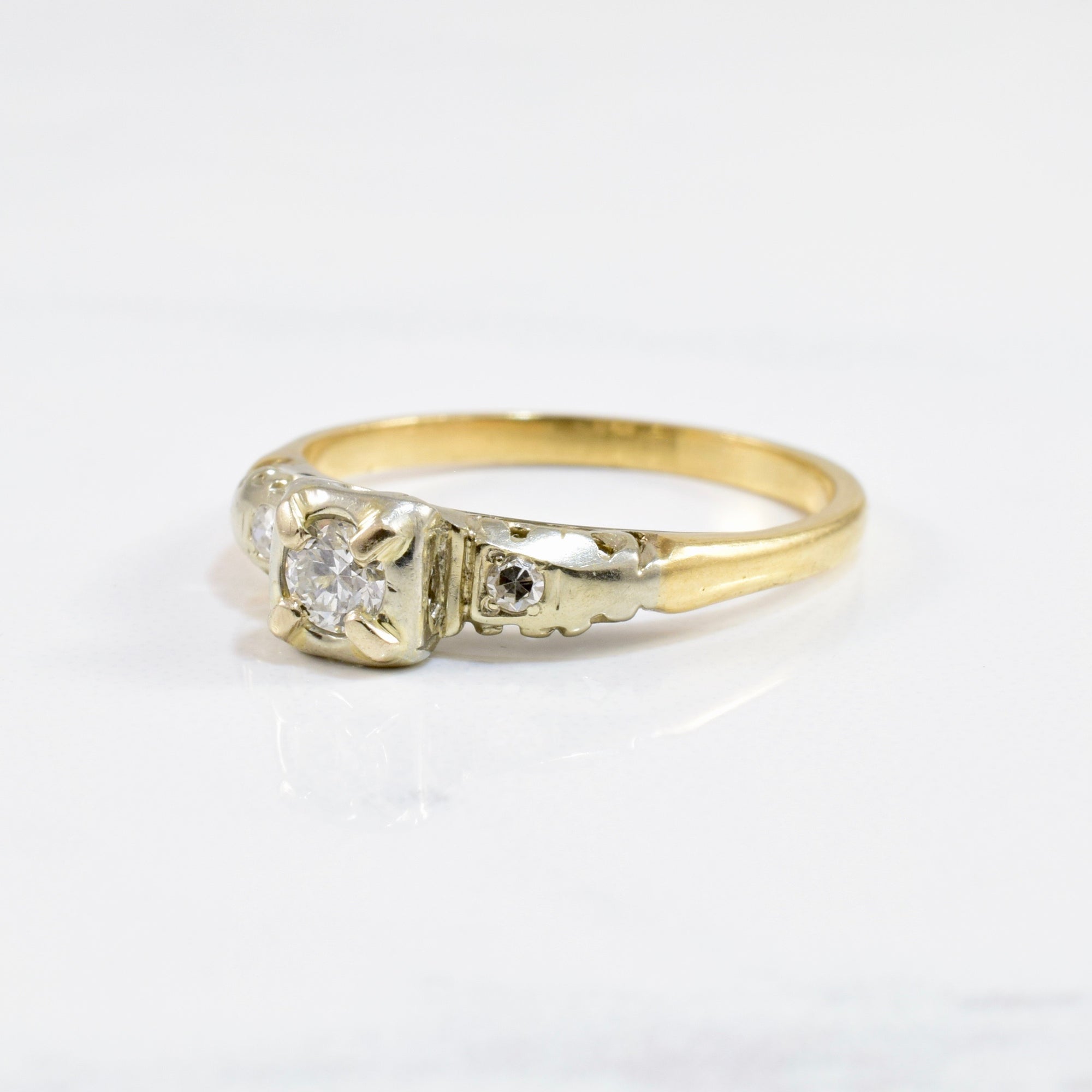 Engagement Ring Circa 1930's | 0.19 ctw SZ 7 |