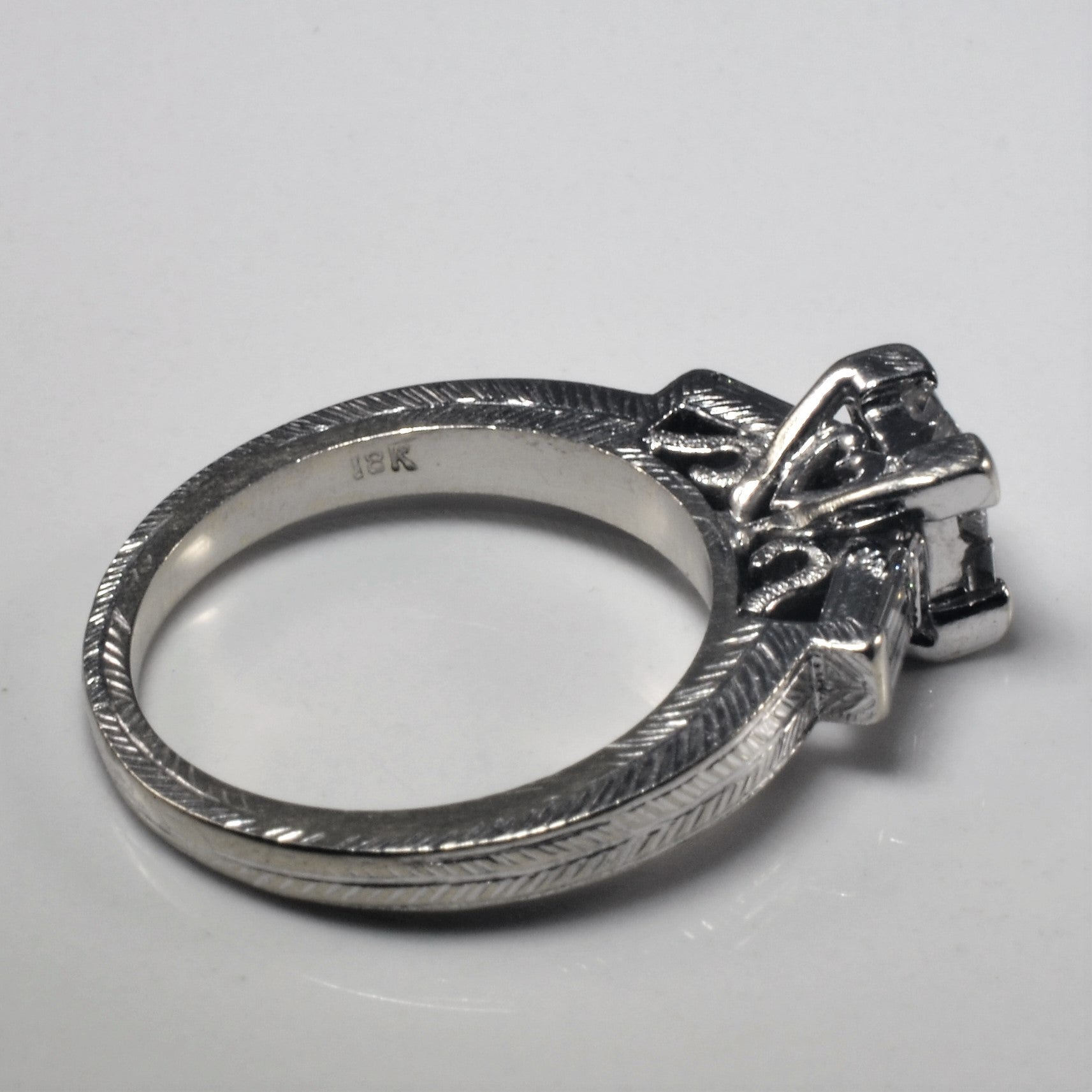 Art Deco Inspired Quad Set Diamond Ring | 0.84ctw | SZ 7 |