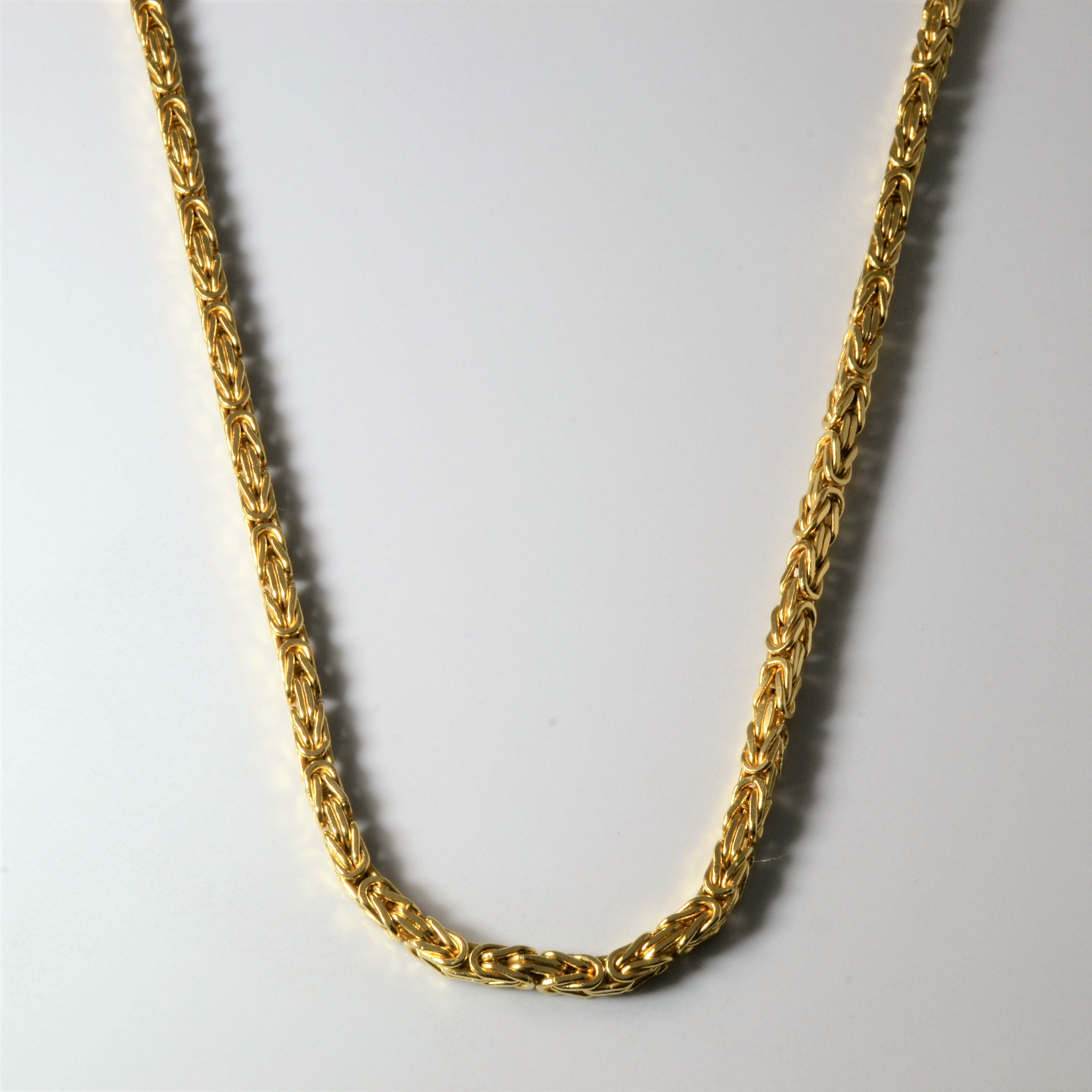 Italian 18k Yellow Gold King's Braid Chain | 24" |