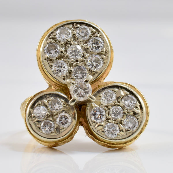 1960s Diamond Cluster Cocktail Ring | 0.57ctw | SZ 1.75 |