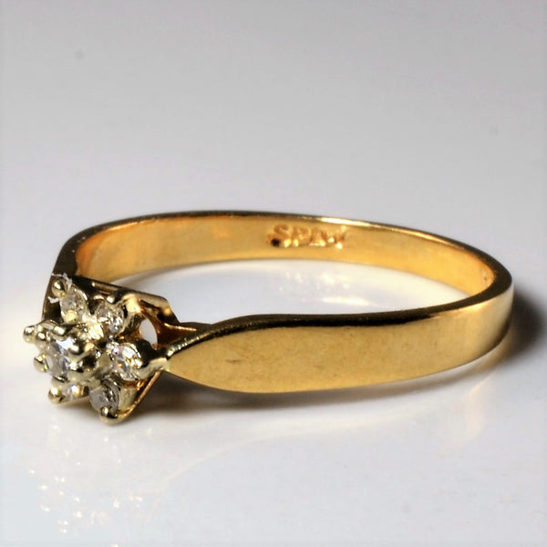 Cluster Set Diamond Flower Ring | 0.07ctw | SZ 6.75 |