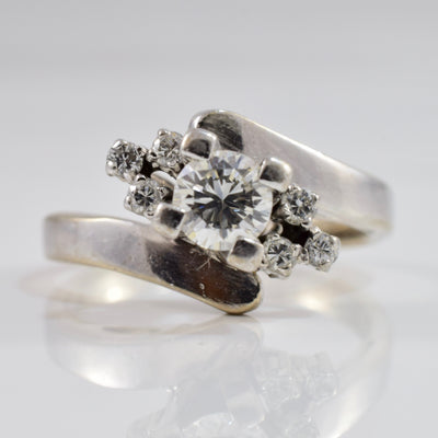 Diamond Bypass Engagement Ring | 0.36 ctw SZ 4.5 |