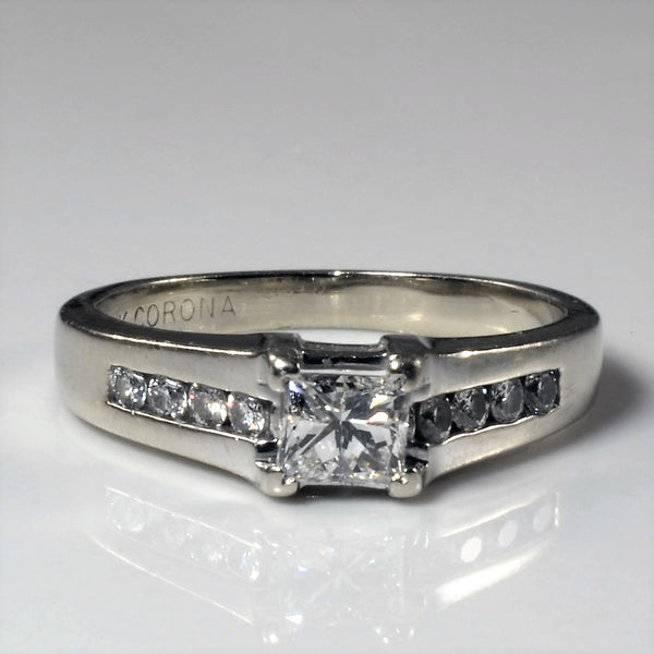 Channel Detailed Princess Canadian Diamond Ring | 0.59ctw | SZ 5.25 |