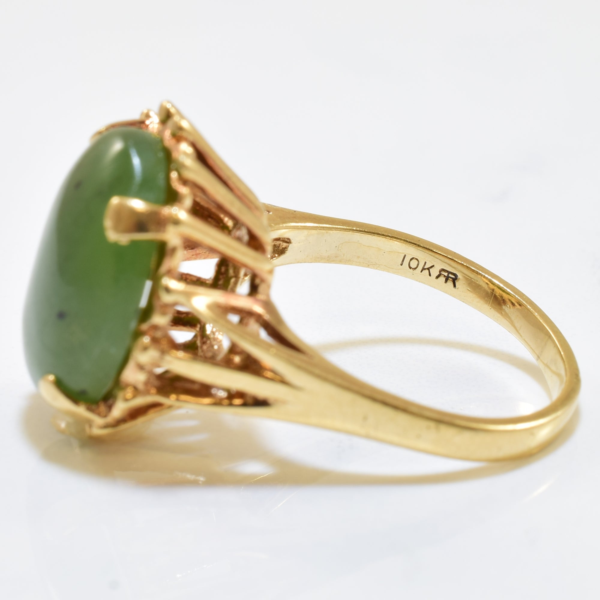 Nephrite Cocktail Ring | 6.86ct | SZ 7 |