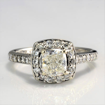 Halo Diamond Engagement Ring | 1.15 ctw, SZ 5.75 |