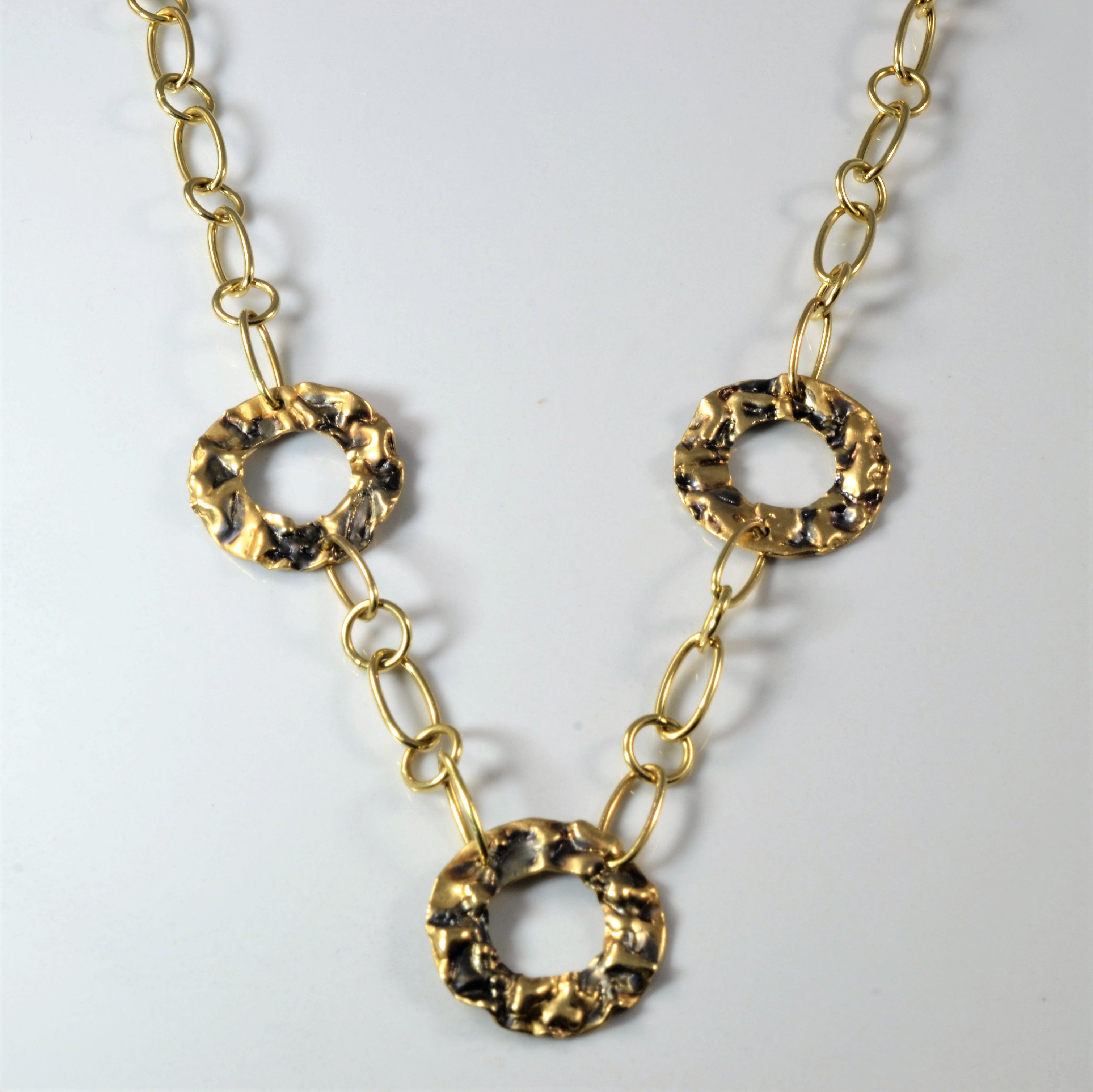 Italian Rolo Link Gold Necklace | 18" |