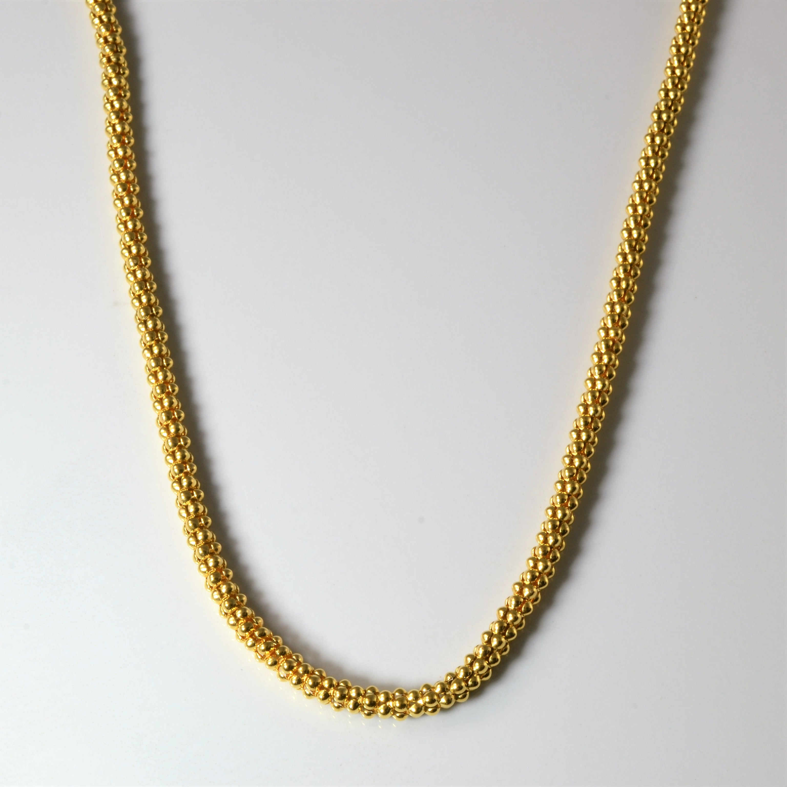 22k Yellow Gold Popcorn Chain | 26" |