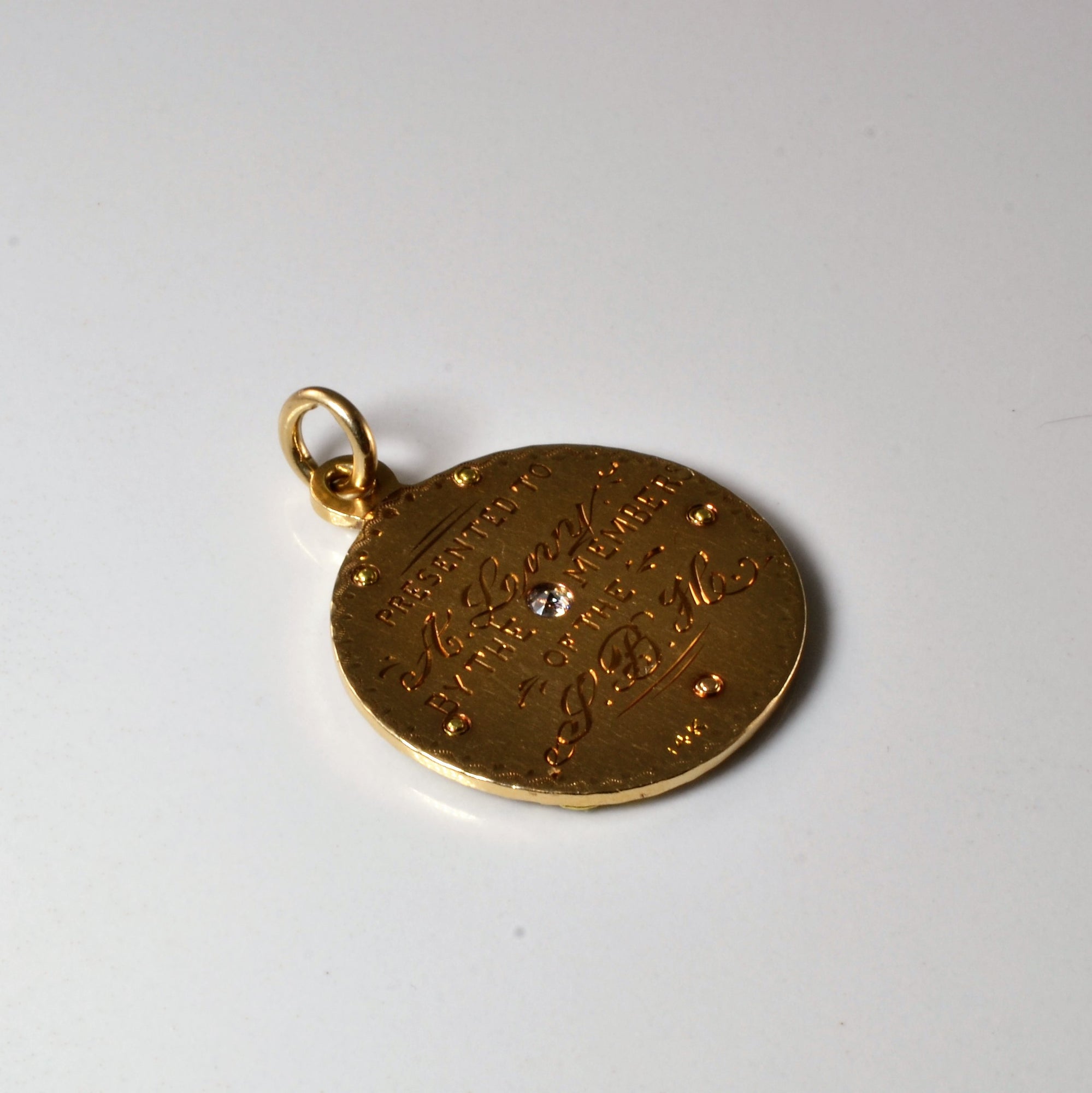 Vintage Star of David Diamond Medal Pendant | 0.10ct |