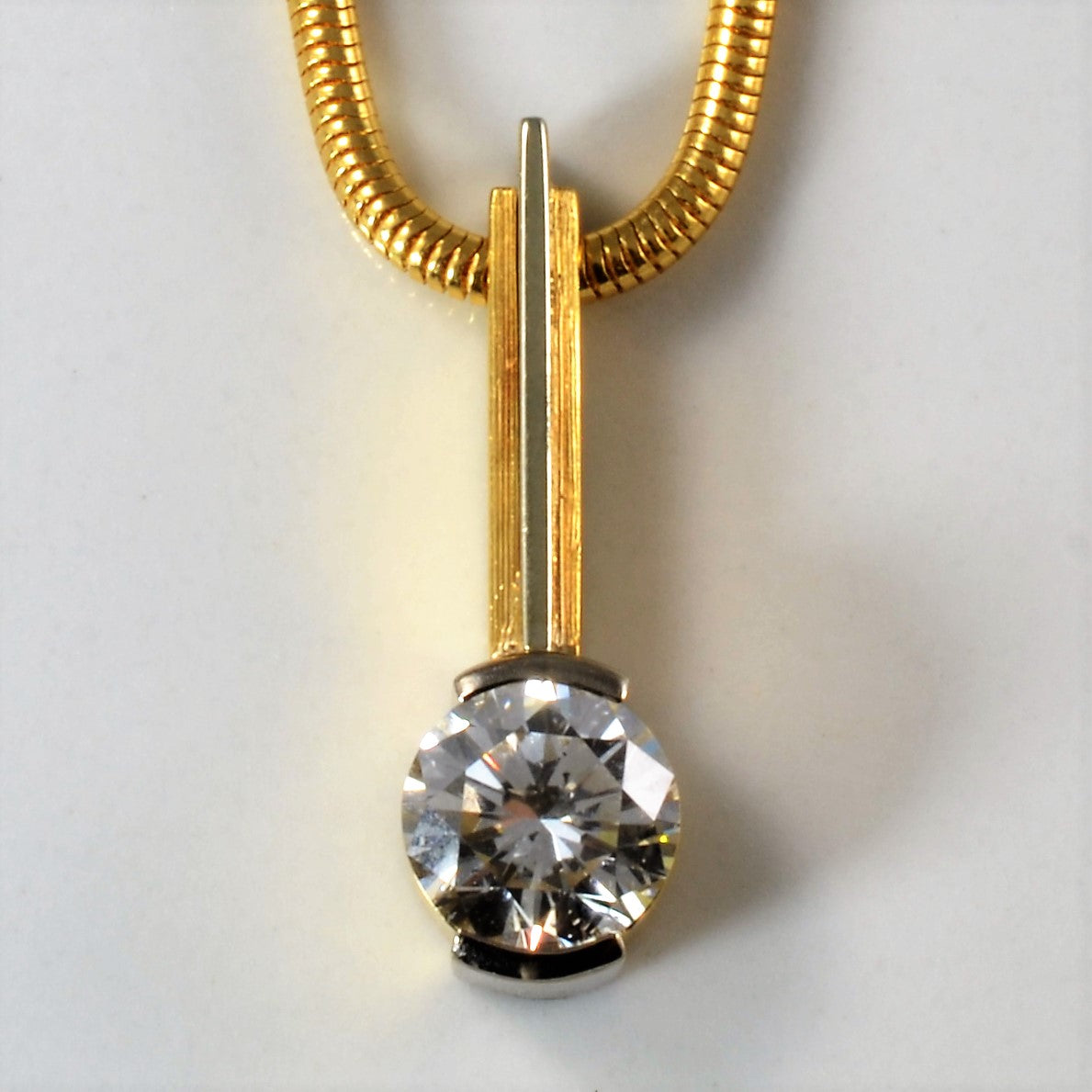 Semi Bezel Set Diamond Necklace | 1.08ct | 16