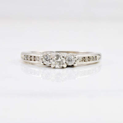 Three Stone Diamond Engagement Ring | 0.30 ctw SZ 6.5 |