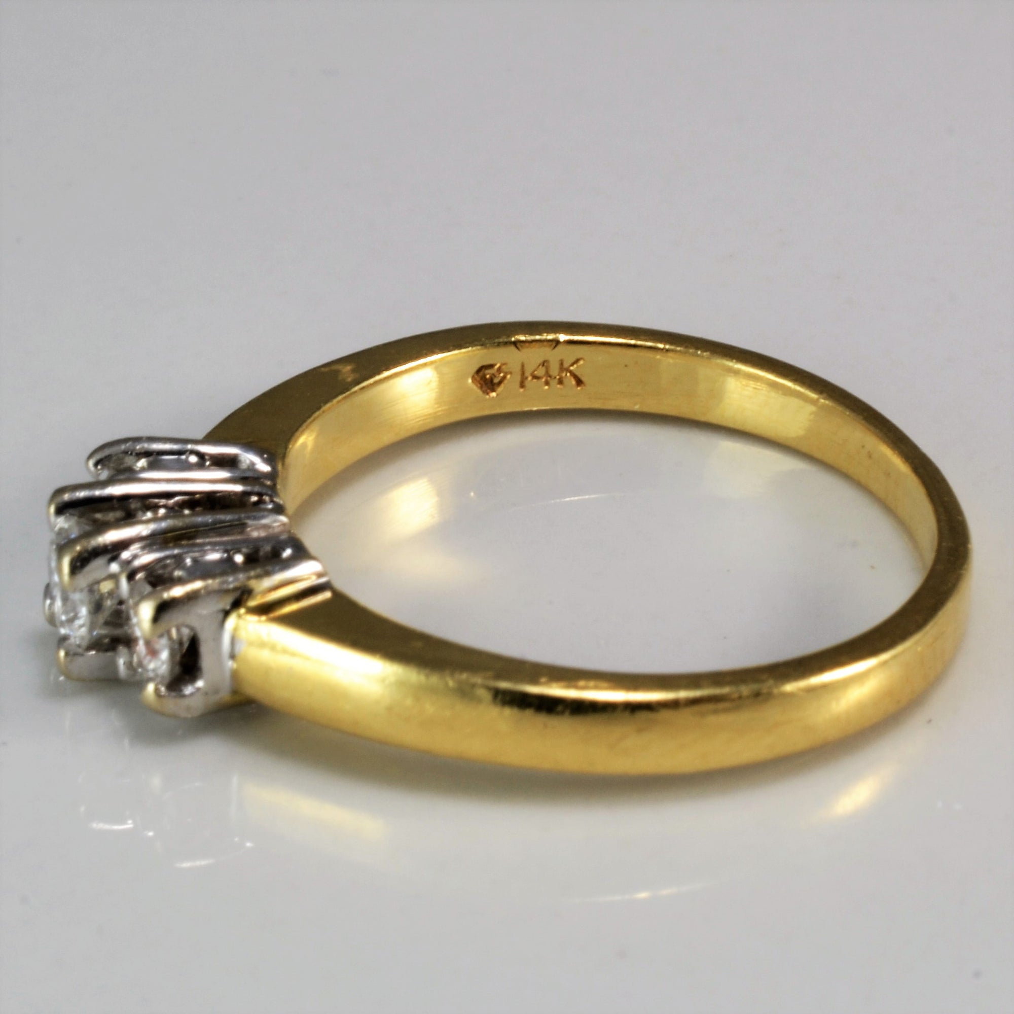 Three Stone Prong Set Diamond Ring | 0.26 ctw, SZ 5.75 |