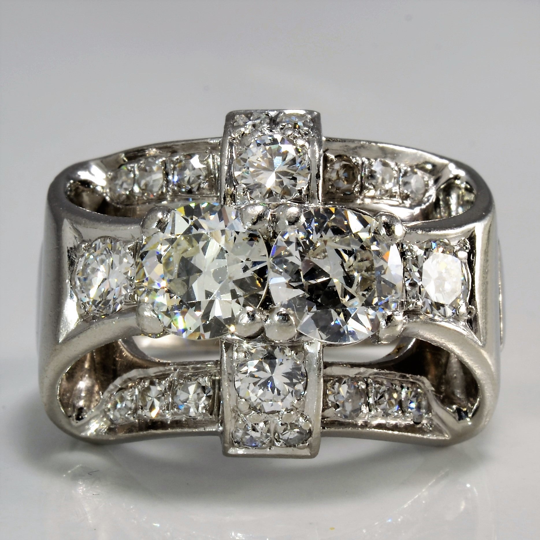 Old european cut diamond engagement ring, vintage engagement rings made of diamonds in Canada