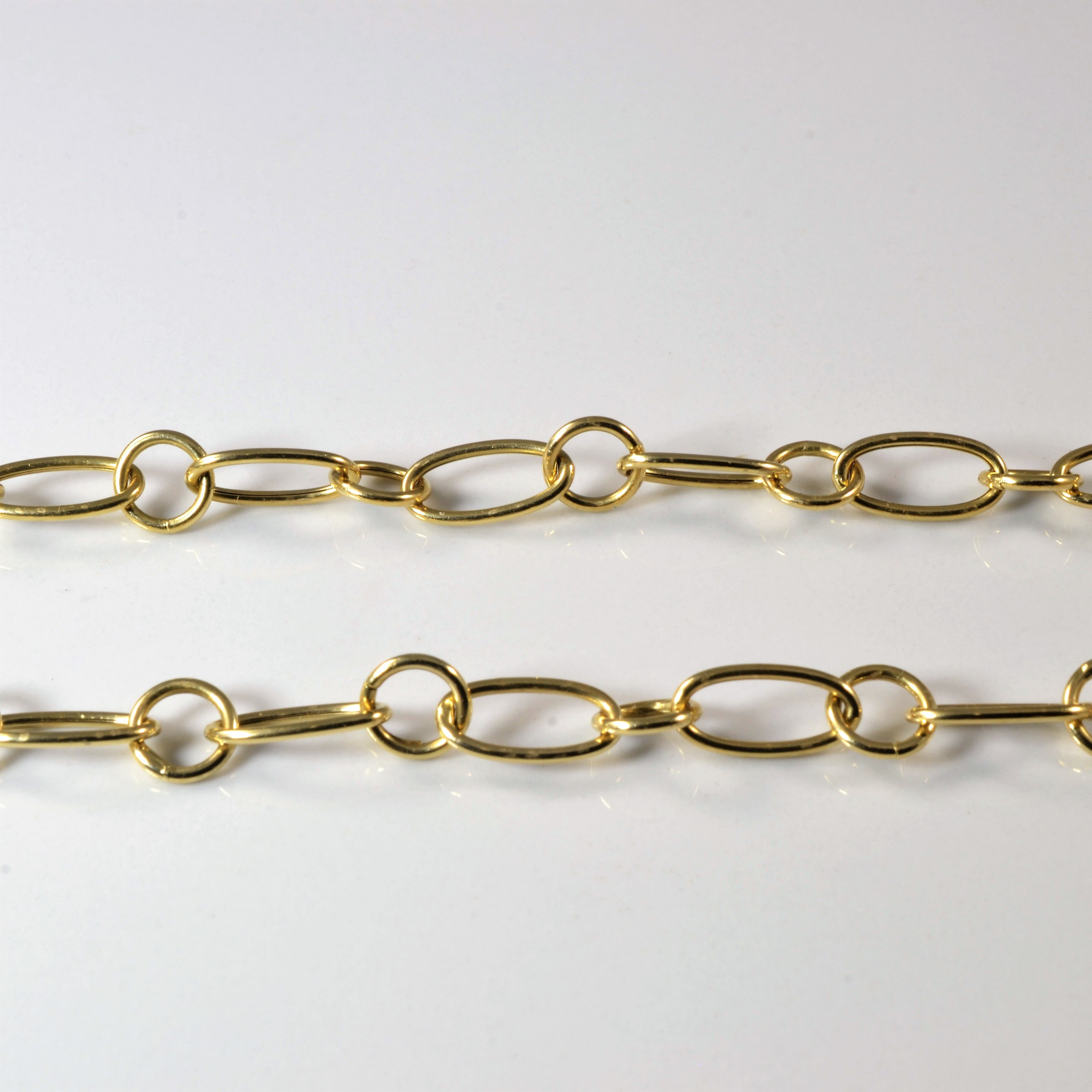 Italian Rolo Link Gold Necklace | 18" |