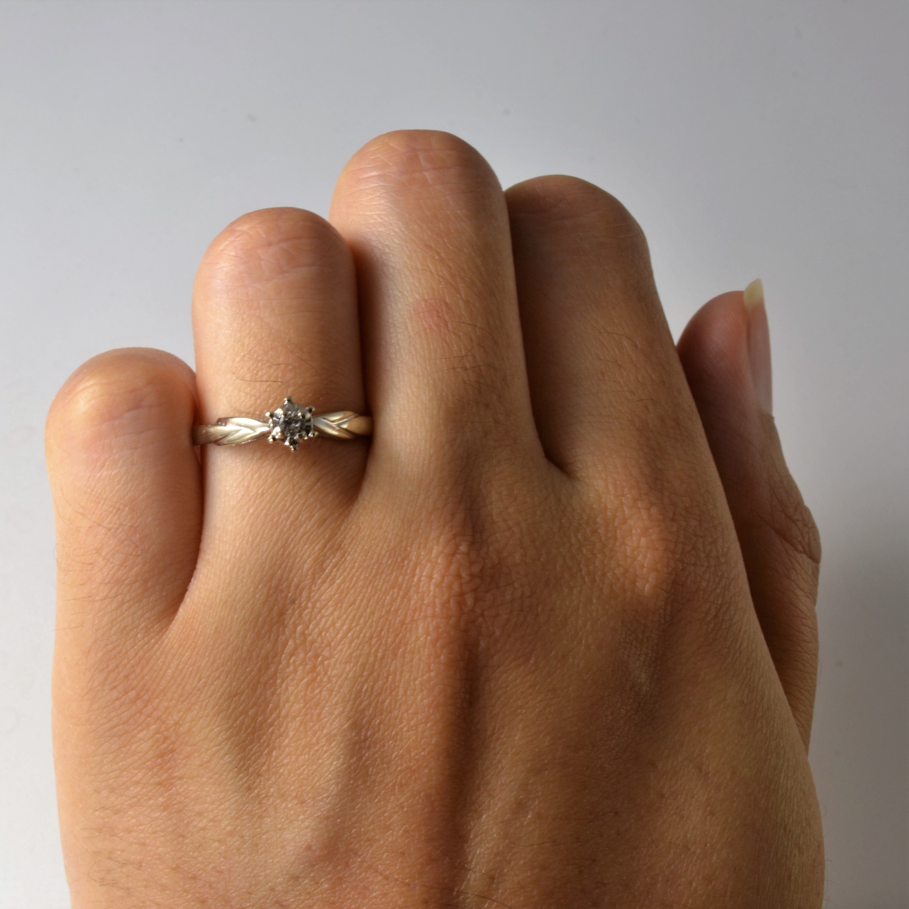 Six Prong Solitaire Diamond Ring | 0.05ct | SZ 6.25 |