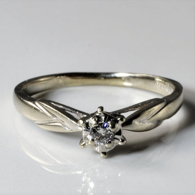 Six Prong Solitaire Diamond Ring | 0.05ct | SZ 6.25 |