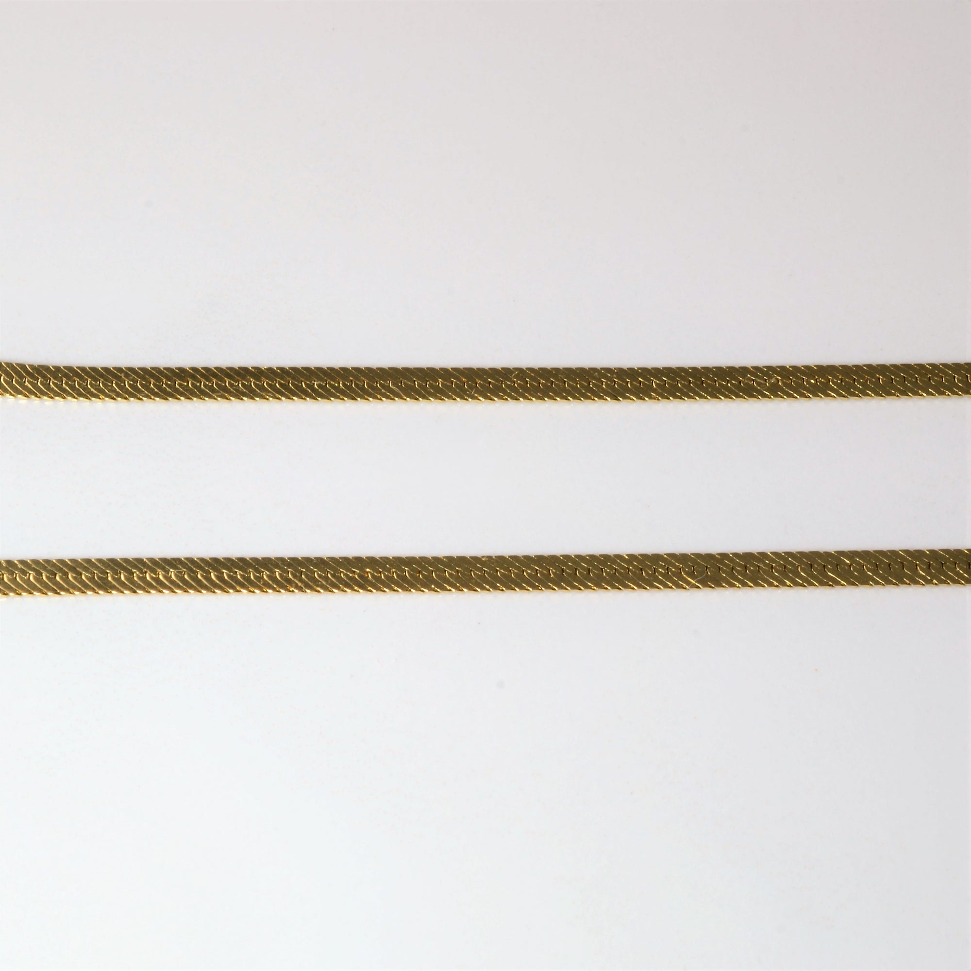 18k Yellow Gold Herringbone Chain | 16