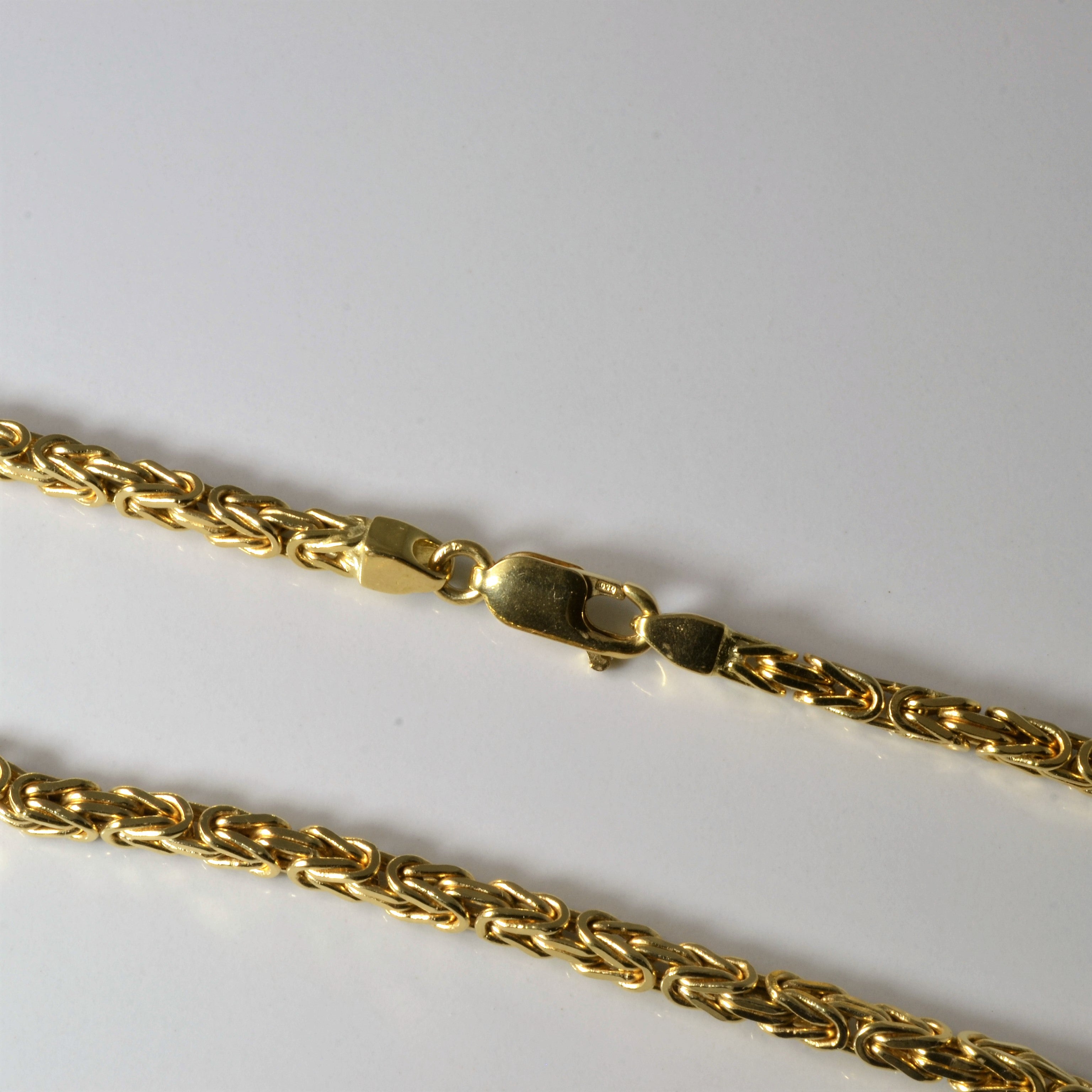 Italian 18k Yellow Gold King's Braid Chain | 24" |