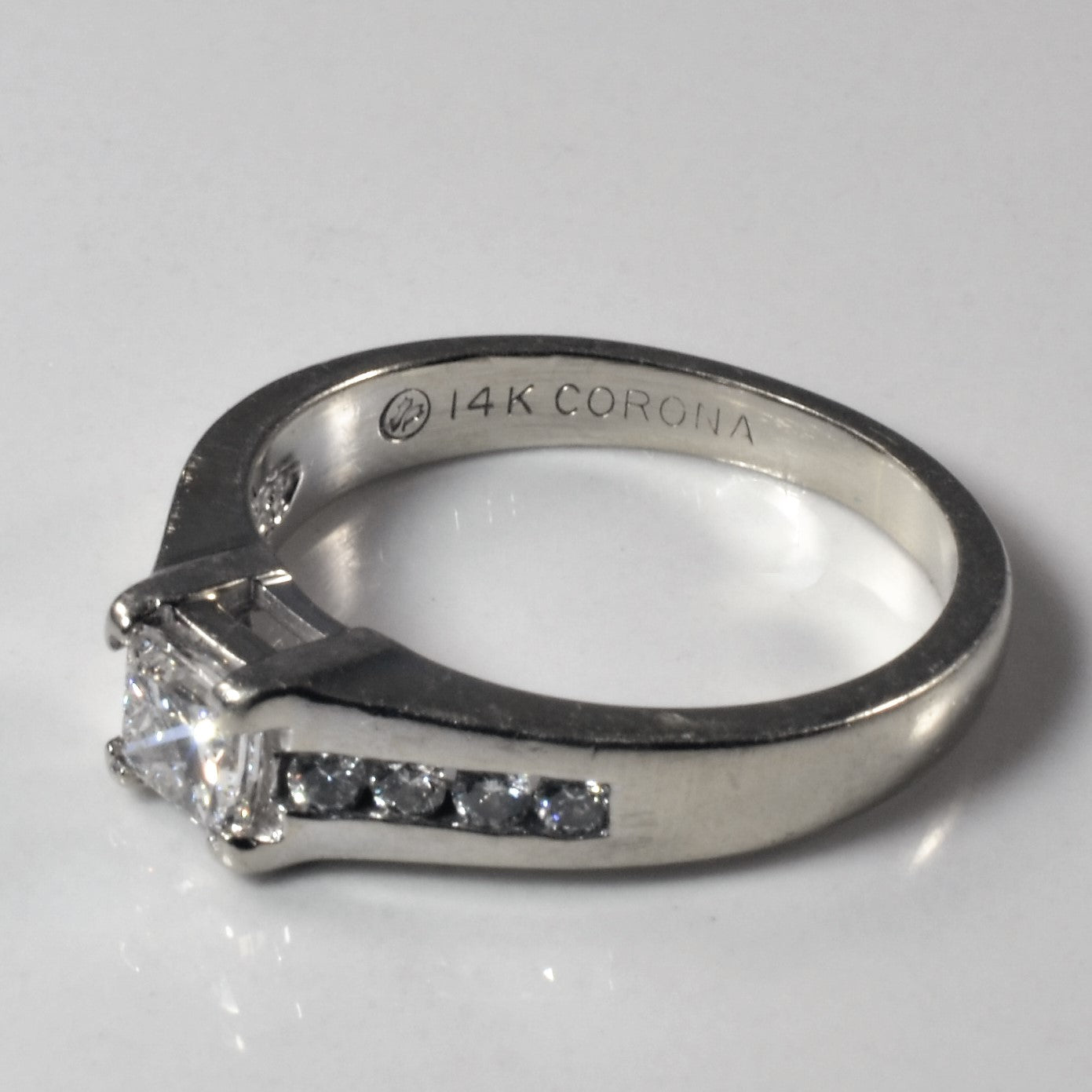 Channel Detailed Princess Canadian Diamond Ring | 0.59ctw | SZ 5.25 |