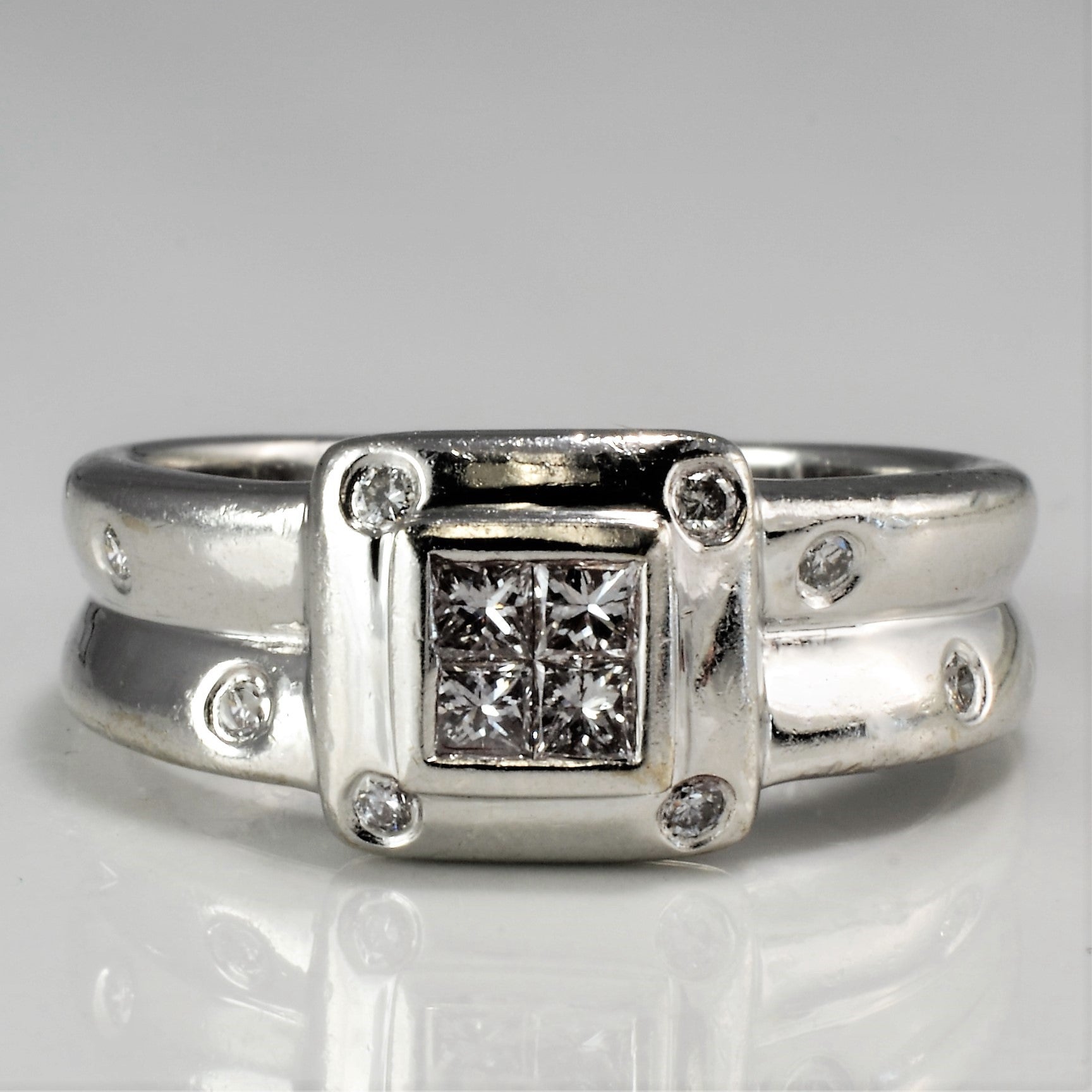 Gypsy Set Diamond Engagement Ring | 0.36 ctw, SZ 6.5 |