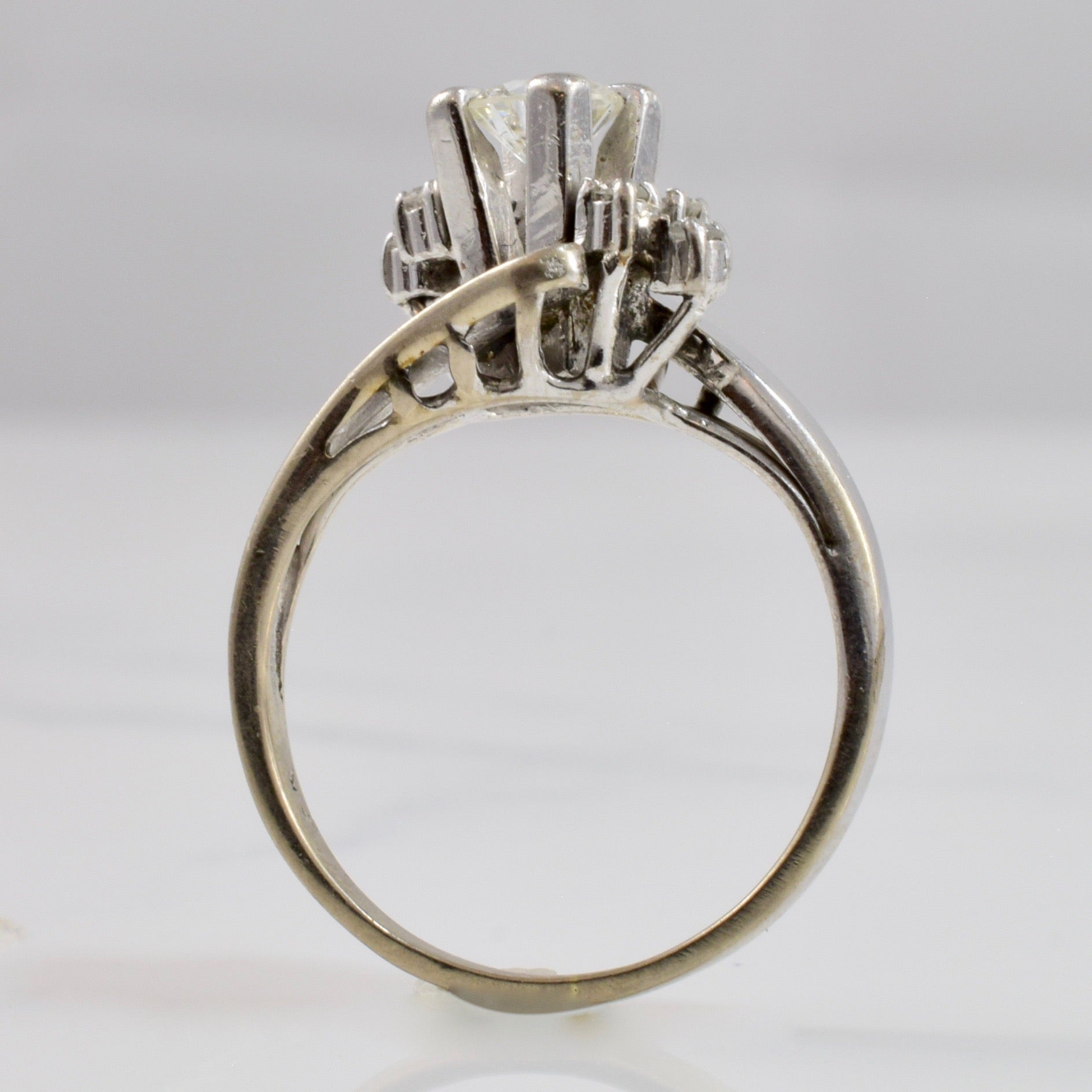 Diamond Bypass Engagement Ring | 0.36 ctw SZ 4.5 |
