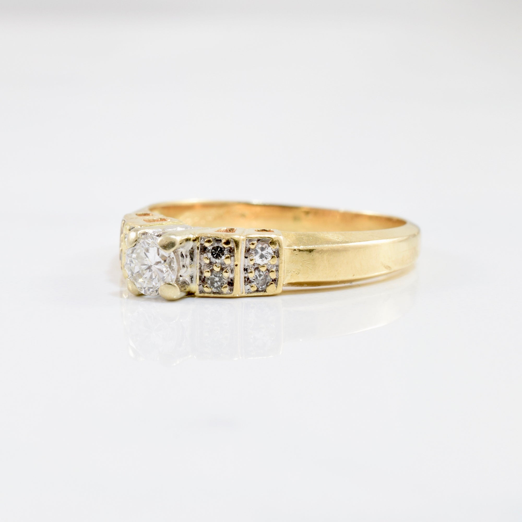High Set Diamond Engagement Ring | 0.23 ctw SZ 6.5 |