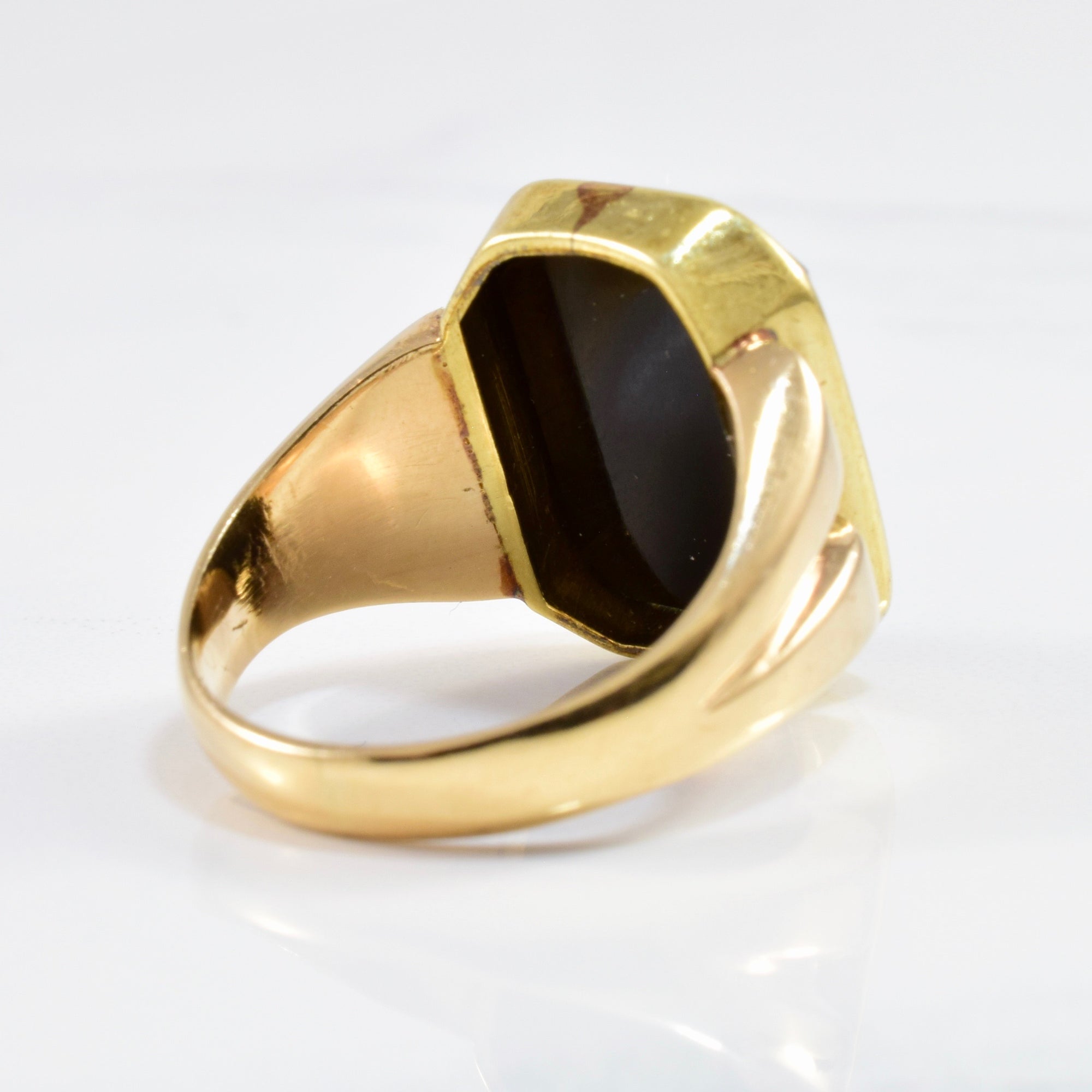 Bezel Set Black Onyx Ring | SZ 7 |