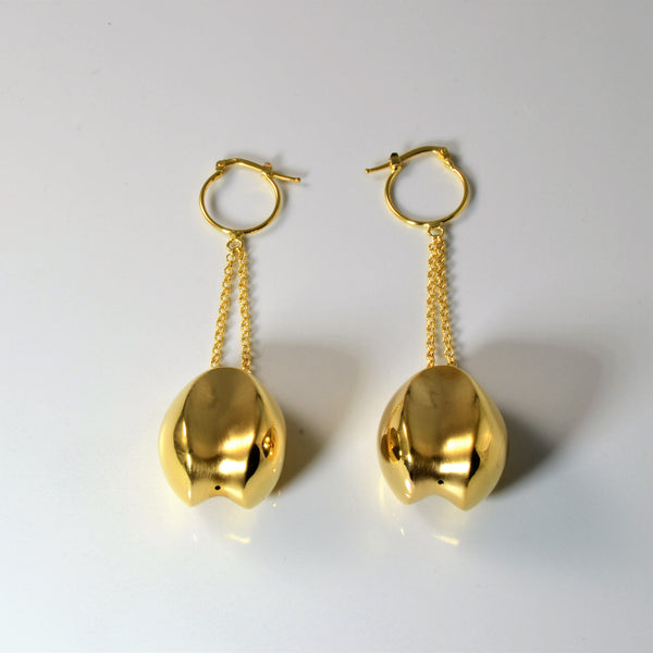Yellow Gold Drop Earrings |
