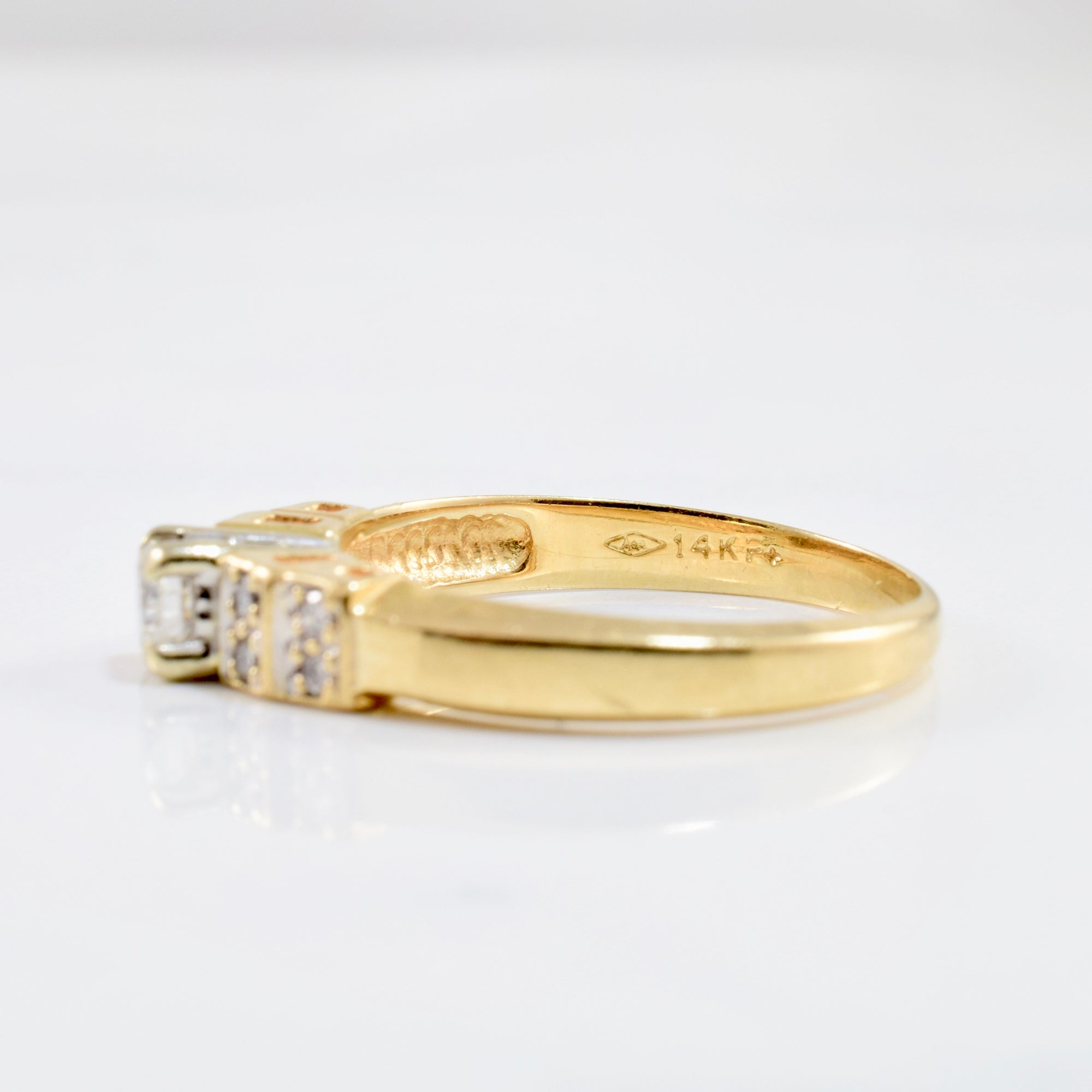 High Set Diamond Engagement Ring | 0.23 ctw SZ 6.5 |
