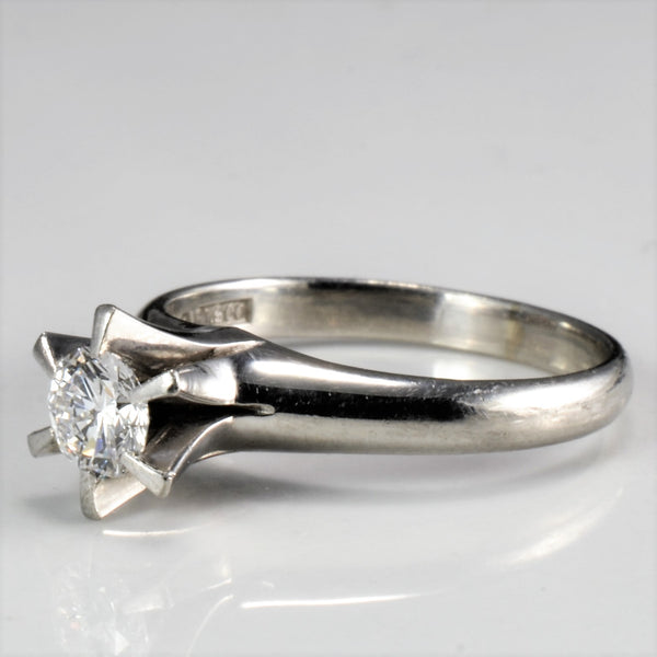 High Set Solitaire Diamond Engagement Ring | 0.33 ct, SZ 5.25 |