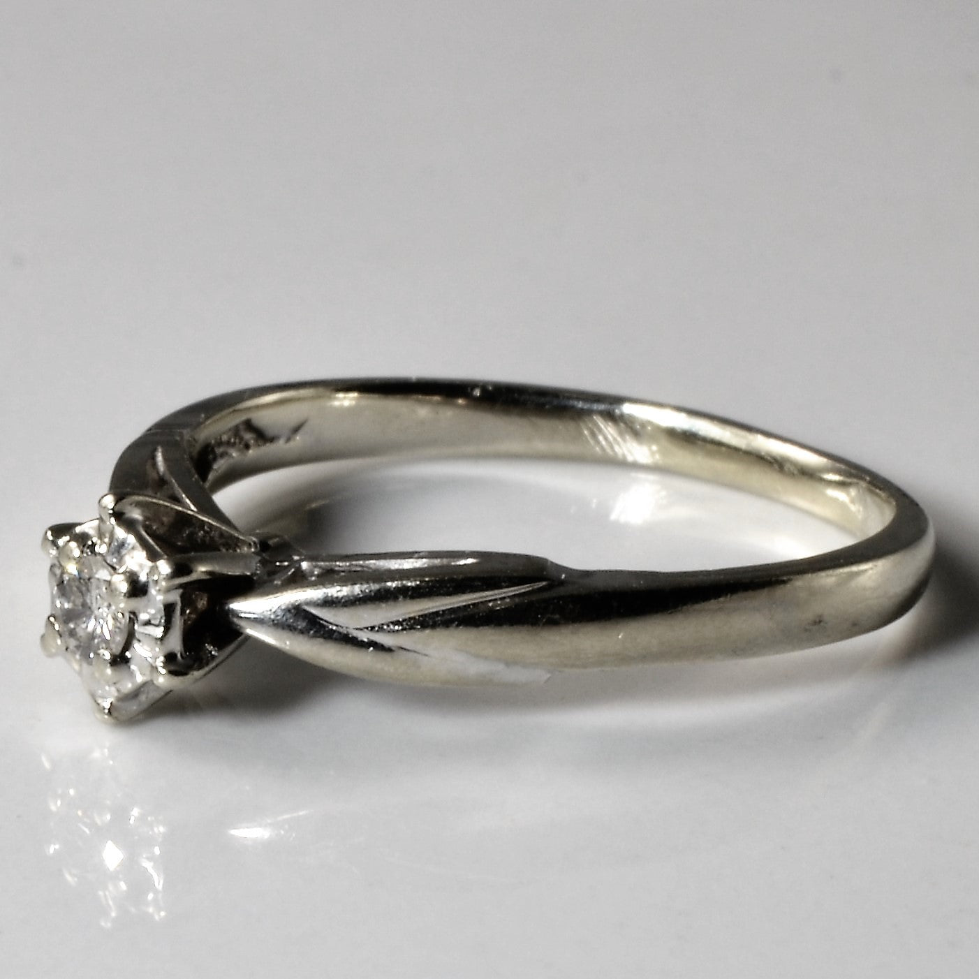 Six Prong Solitaire Diamond Ring | 0.05ct | SZ 6.25 |