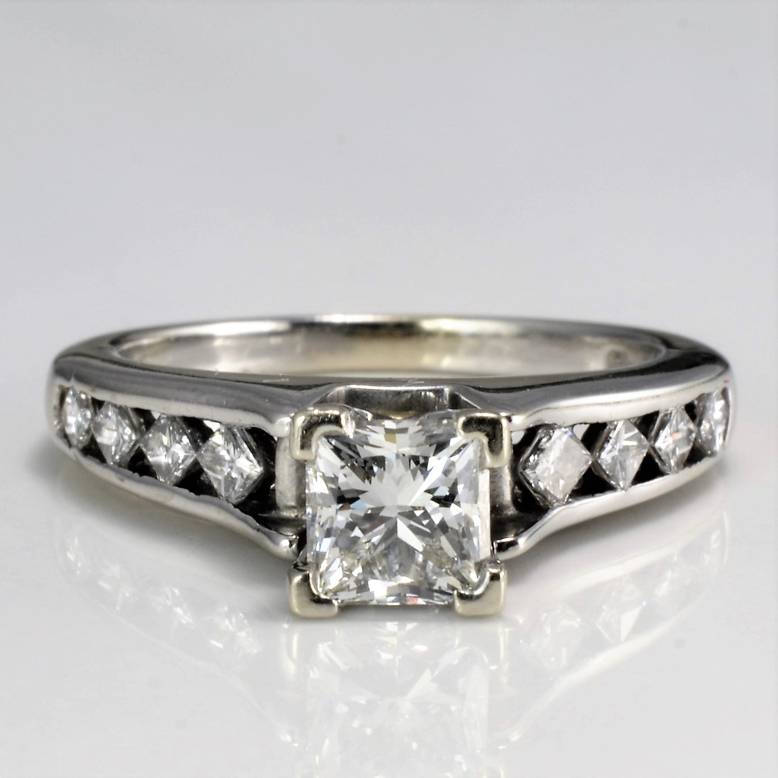 High Set Diamond Engagement Ring | 0.97 ctw, SZ 5.25 |