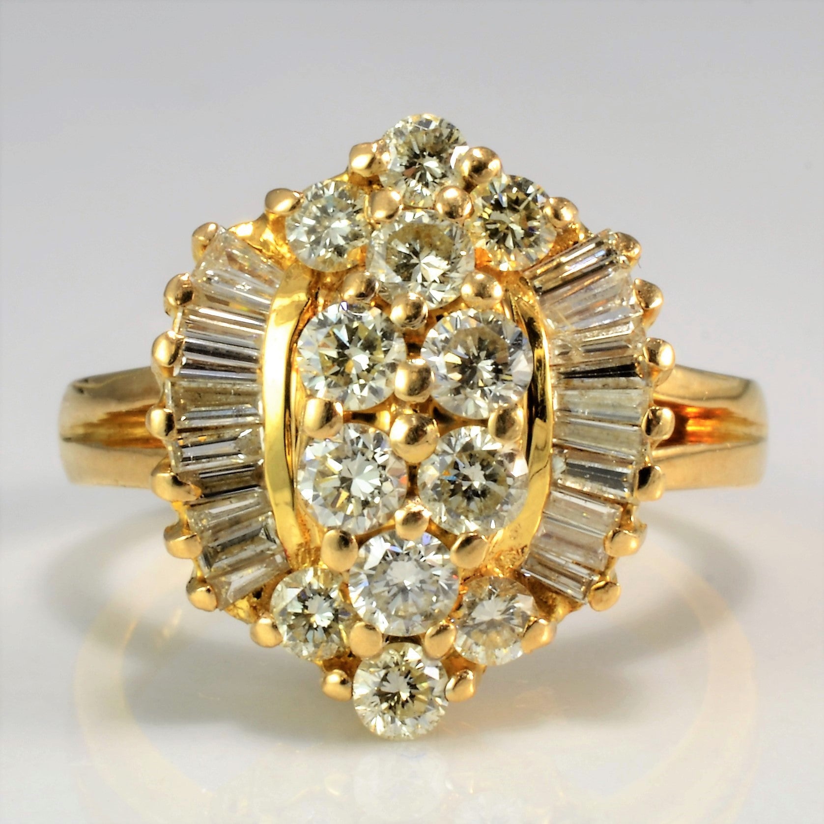 Baguette Diamond Cluster Ring | 1.12ctw | SZ 5.75 |
