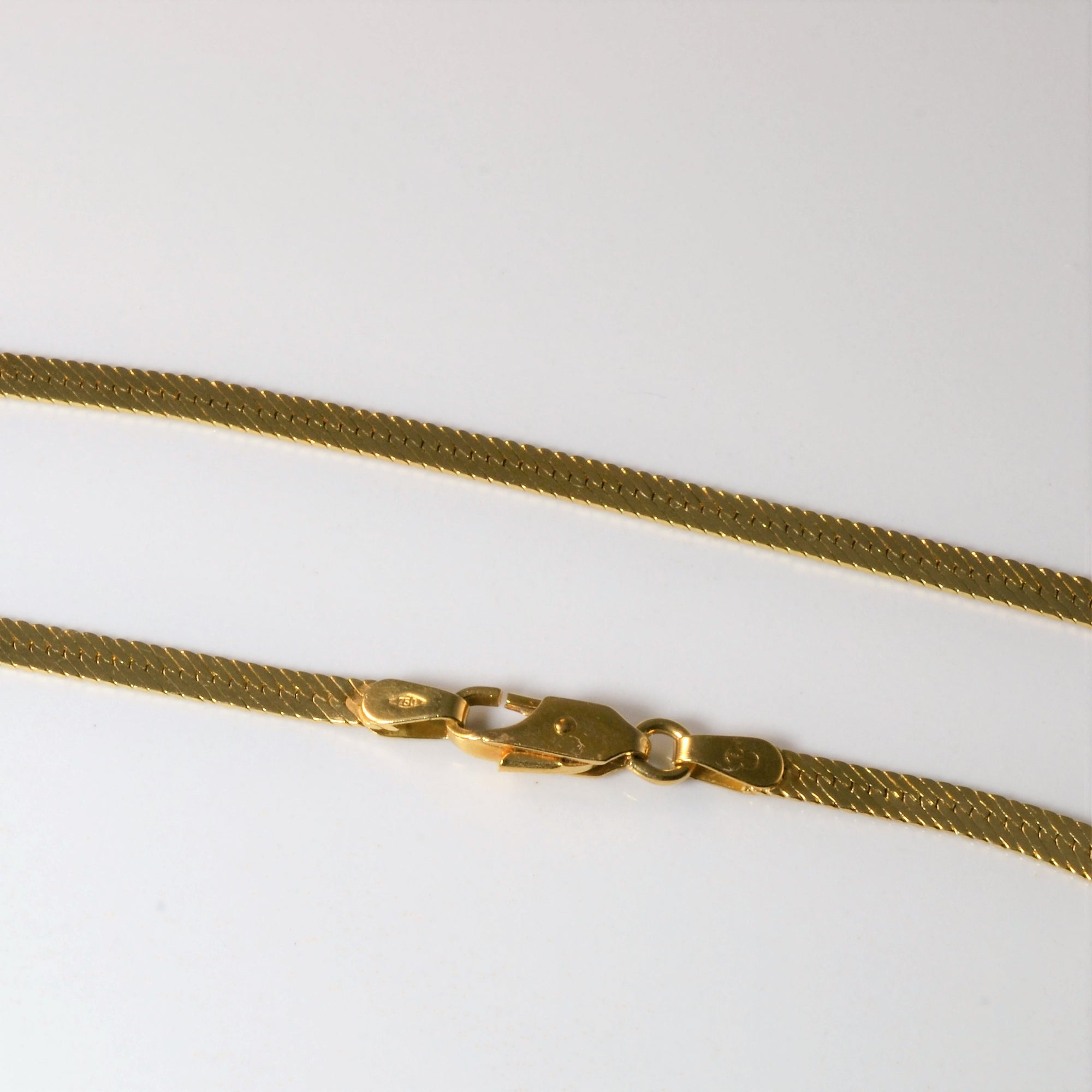 18k Yellow Gold Herringbone Chain | 16