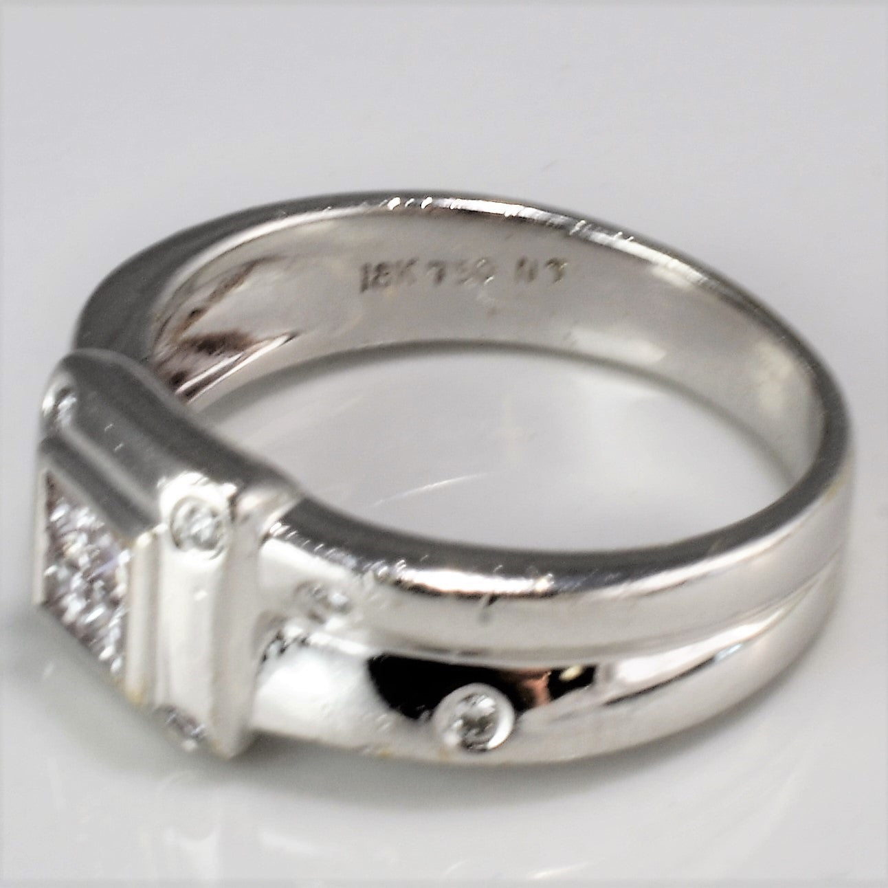 Gypsy Set Diamond Engagement Ring | 0.36 ctw, SZ 6.5 |