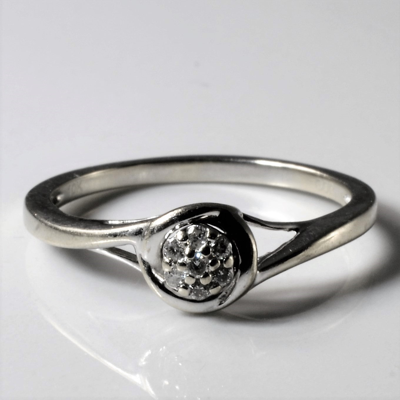 Split Shank Diamond Bypass Ring | 0.05ctw | SZ 6.5 |