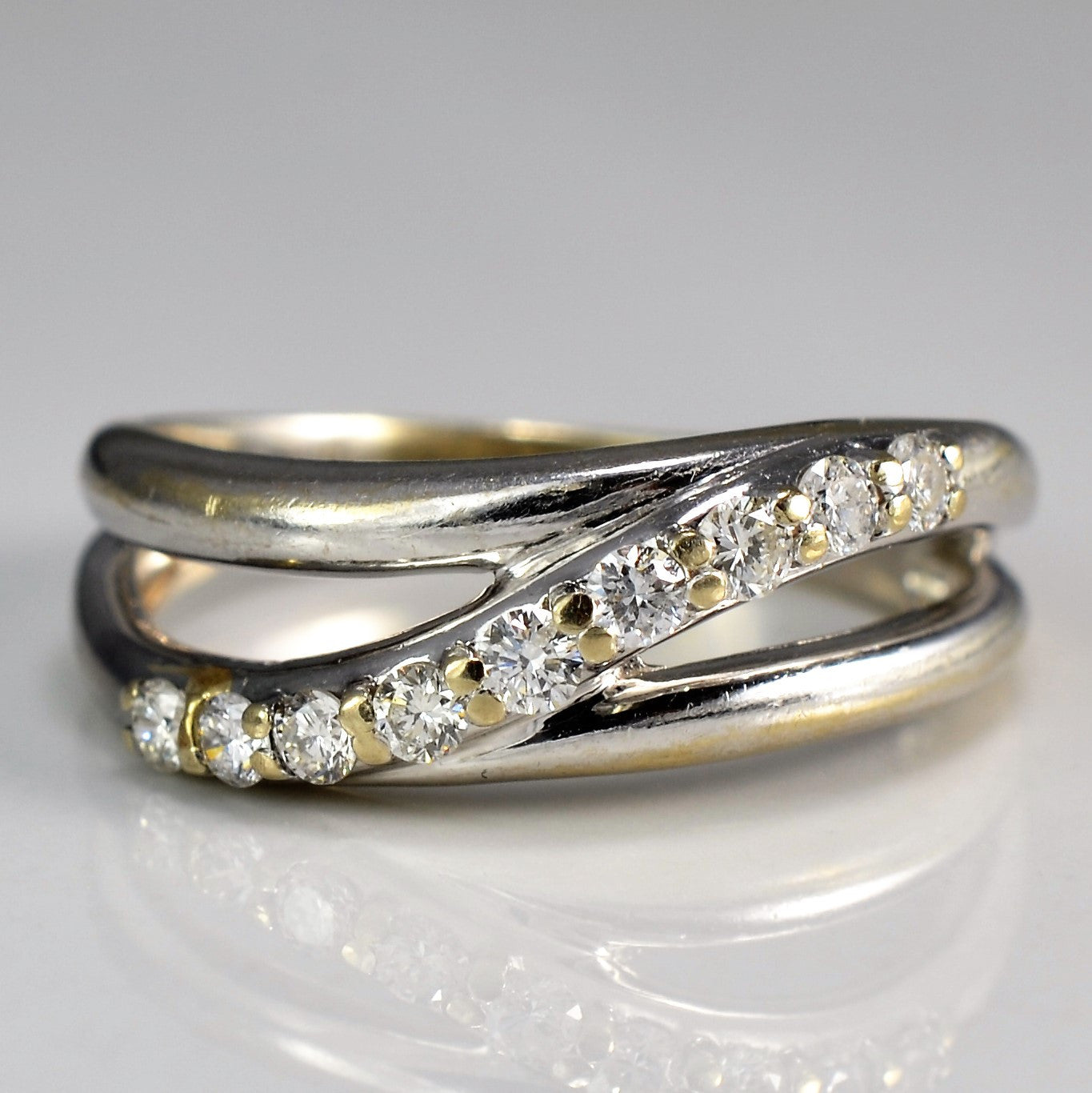 White Gold Diamond Wave Ring | 0.25 ctw, SZ 6.25 |