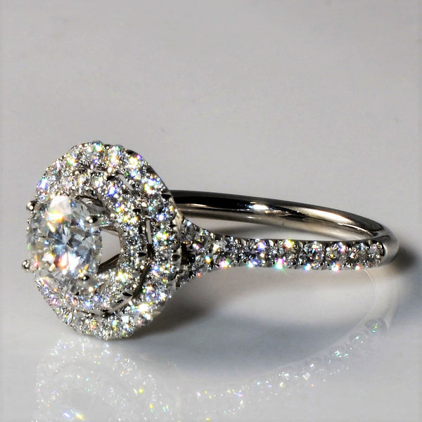 Double Halo Diamond Engagement Ring | 1.27ctw | SZ 6.75 |