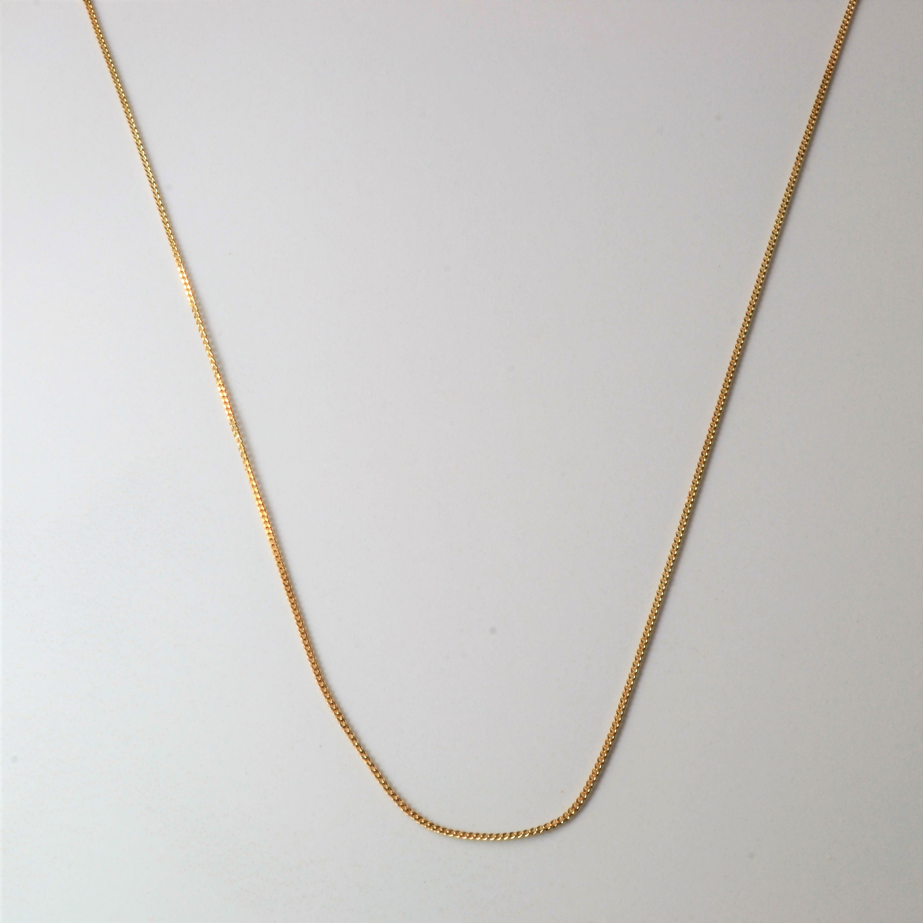 10k Yellow Gold Thin Curb Chain | 18"|