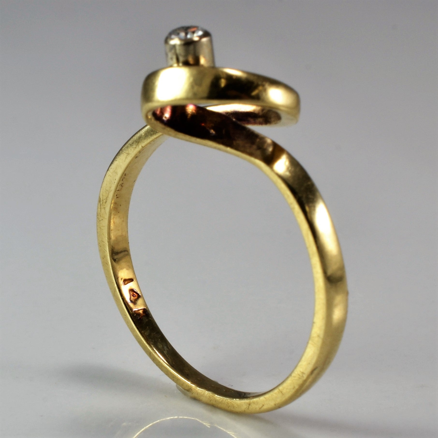 Bezel Set Abstract Diamond Ring | 0.04 ct, SZ 5 |